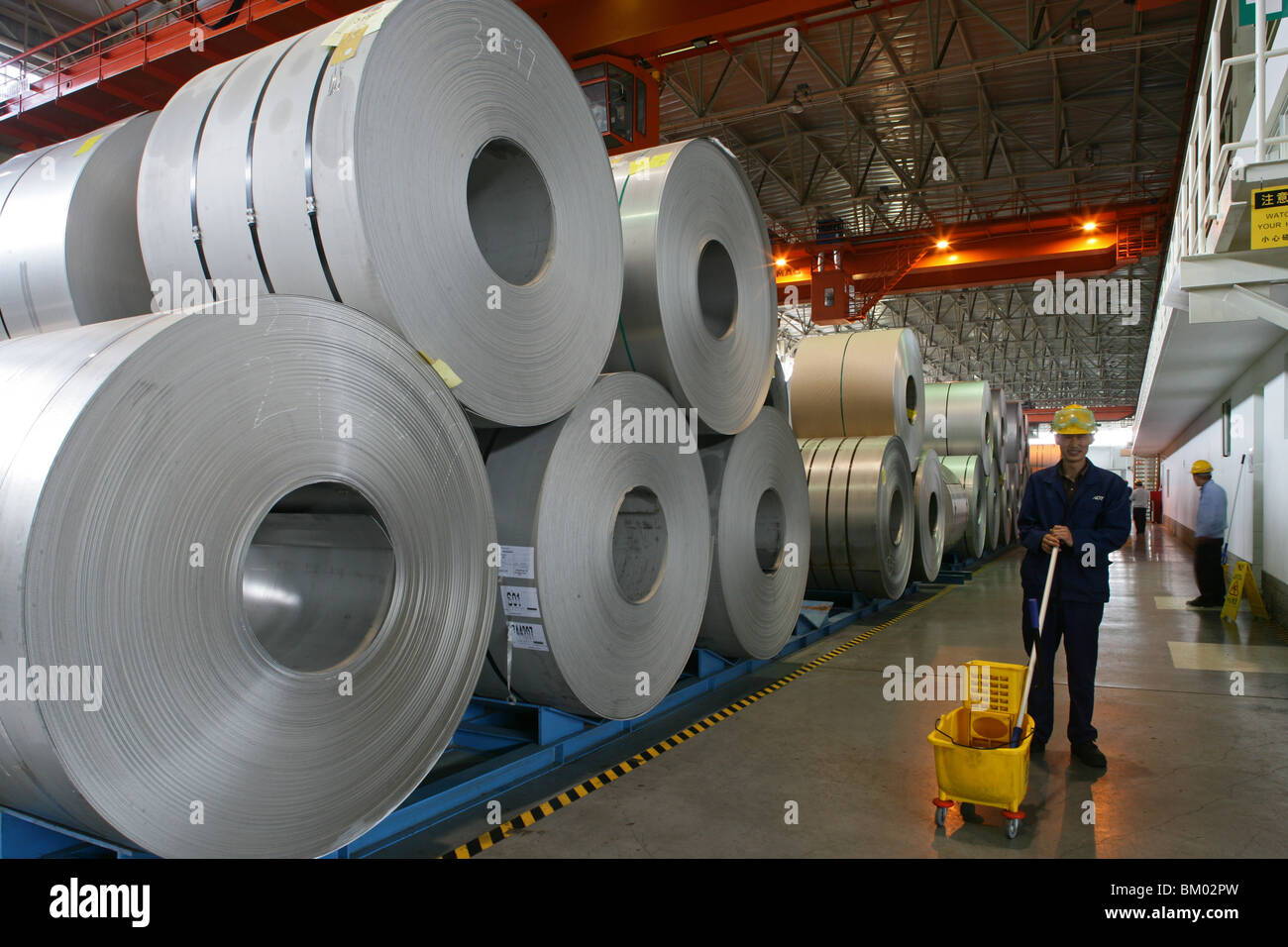 ThyssenKrupp, steel, hall, plant, sheet metal, rolled steel, rolling mill Stock Photo