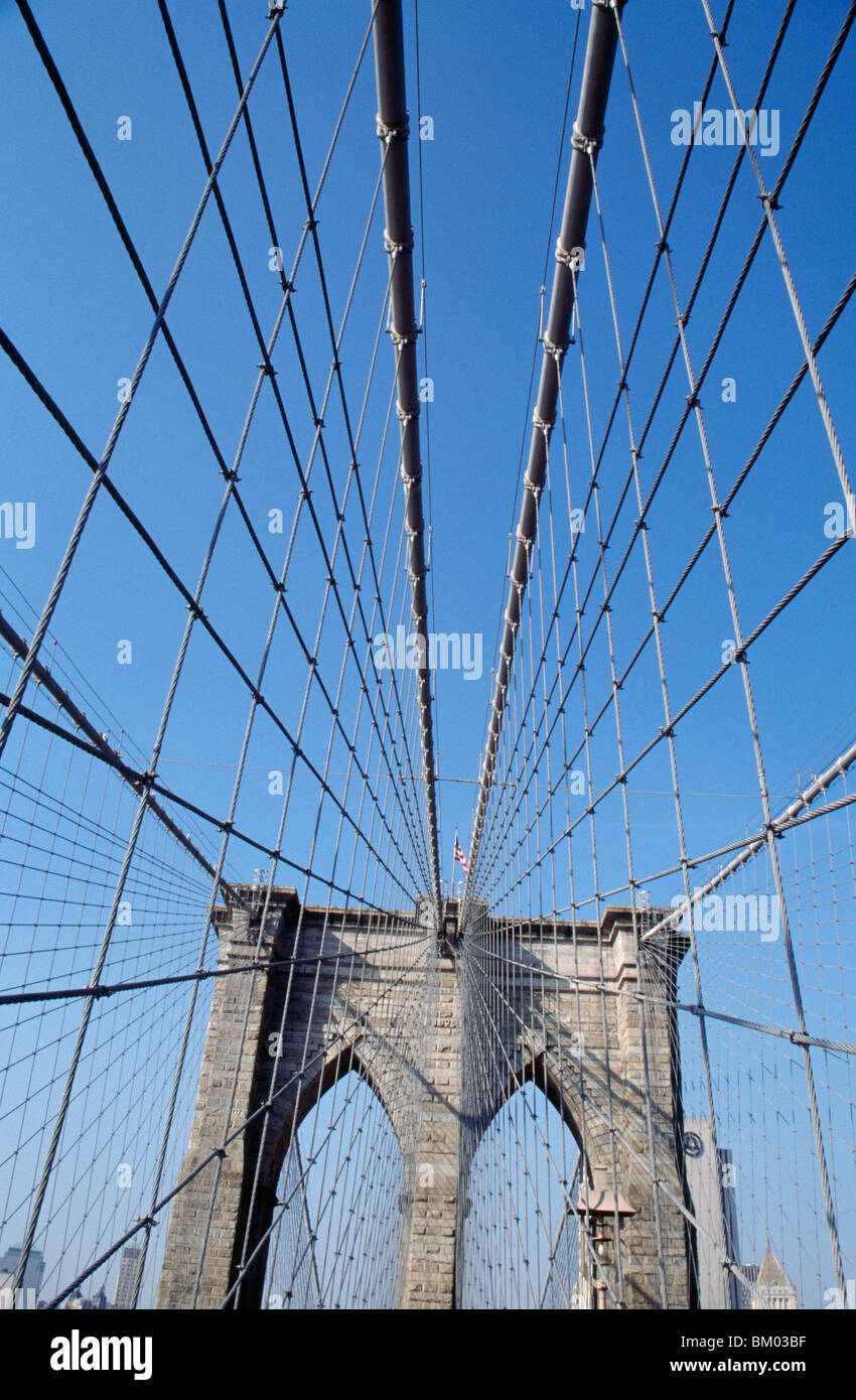 Symmetrical view brooklyn bridge hi-res stock photography and images ...