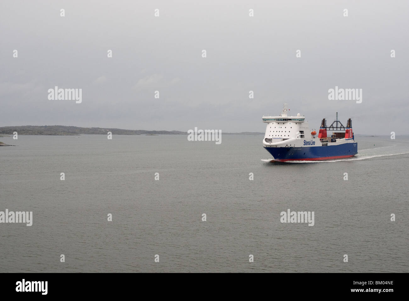 A Stena RoRo vessel approaches Gothenburg. Stock Photo