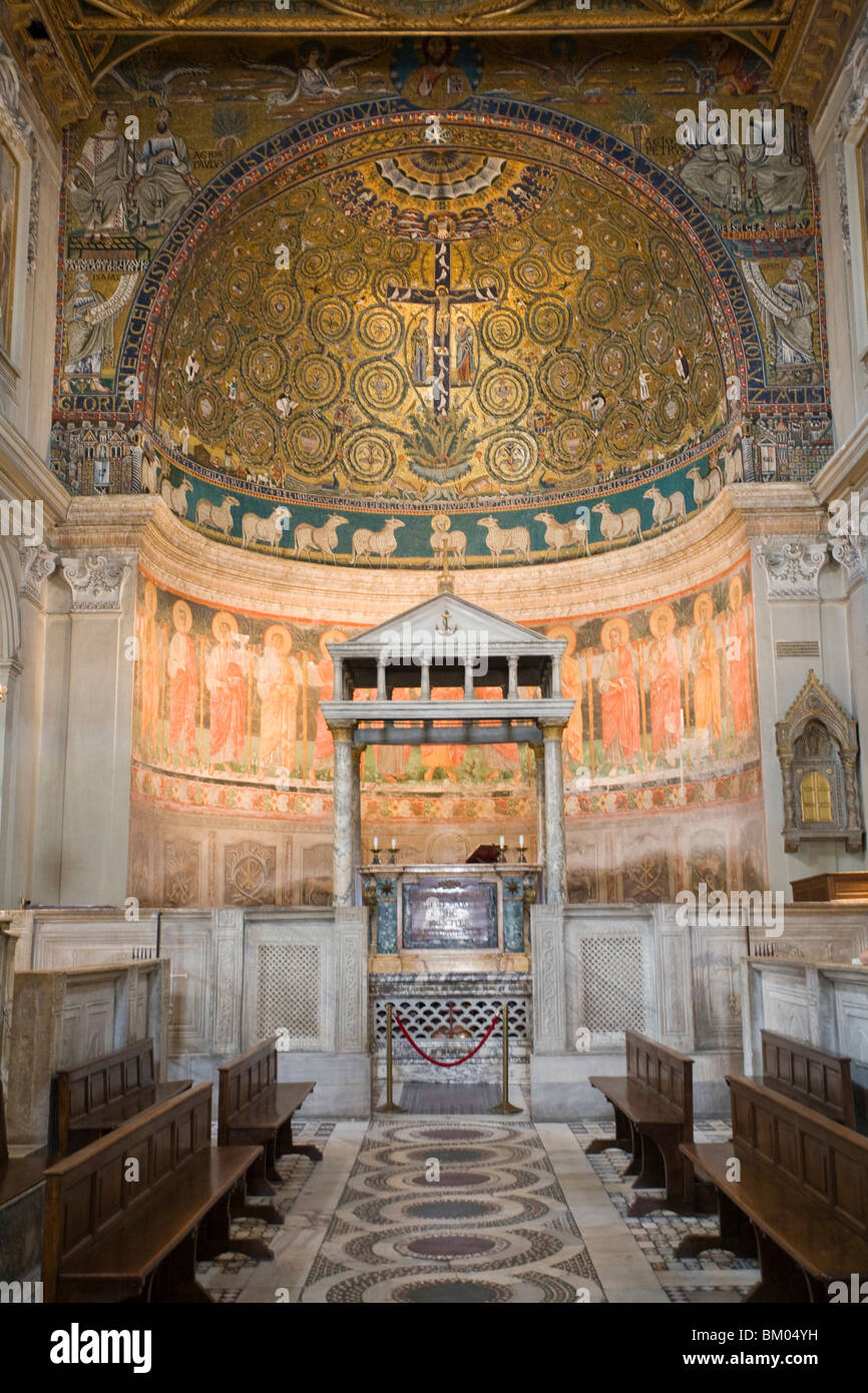 Apse of San Clemente Basilica, Rome Stock Photo