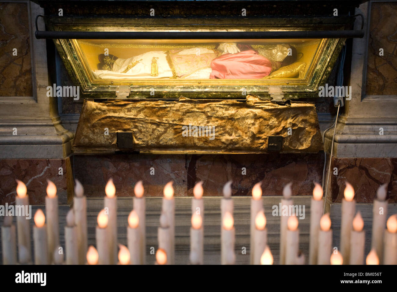 Saint Pius V body, Santa Maria Maggiore basilica, Rome Stock Photo