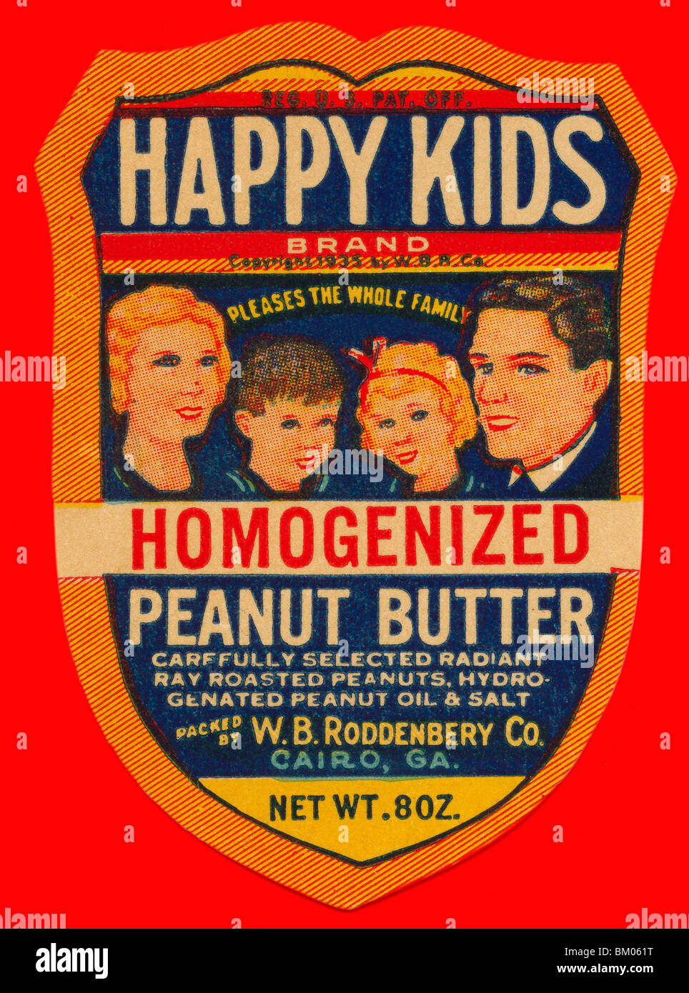 Happy Kids Homogenized Peanut Butter Stock Photo Alamy