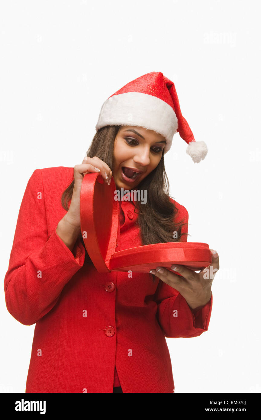 Indian woman in santa hat hi-res stock photography and images - Alamy