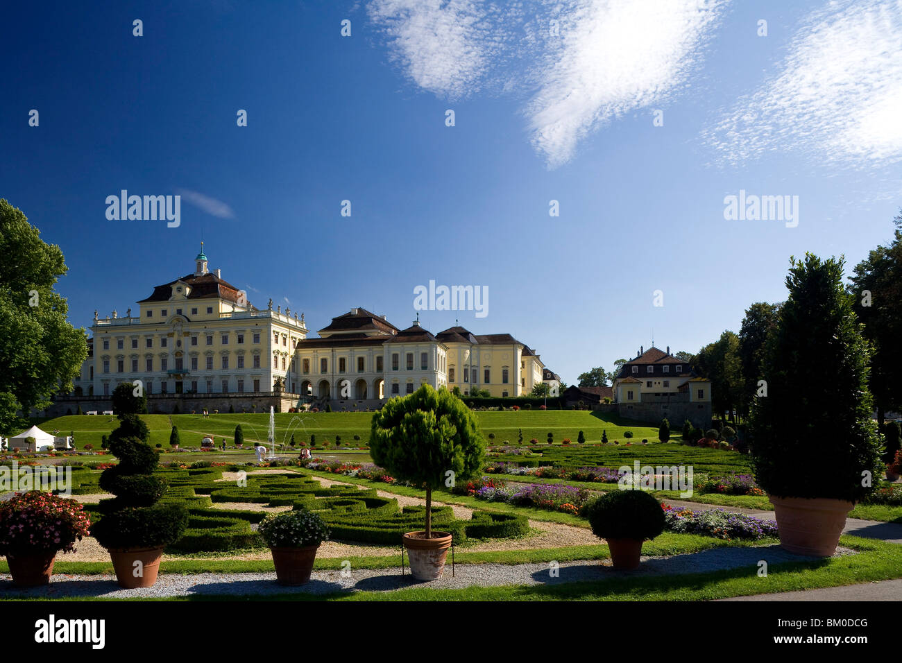 Ludwigsburg palace with garden, Ludwigsburg, BadenWuerttemberg