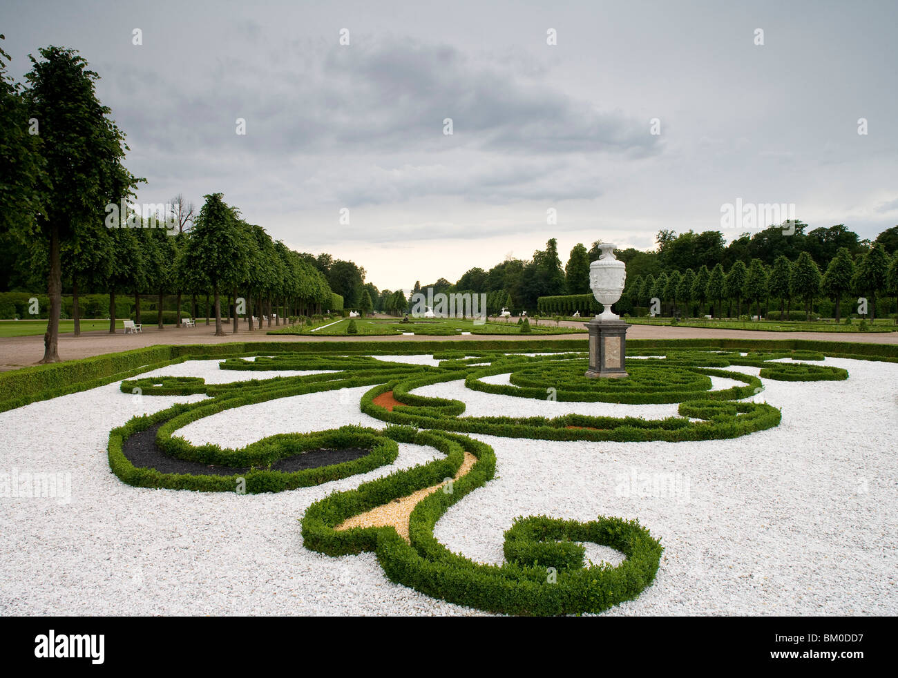 Palace gardens at Schwetzingen castle, Baden-Wuerttemberg, Germany, Europe Stock Photo