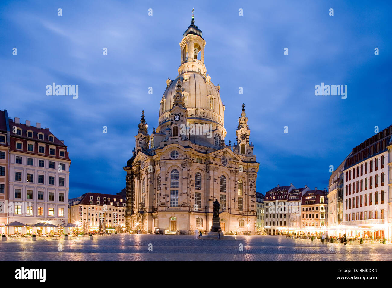 Neumarkt with the Dresdner Frauenkirche, Church of Our Lady, Dresden, Saxony, Germany, Europe Stock Photo