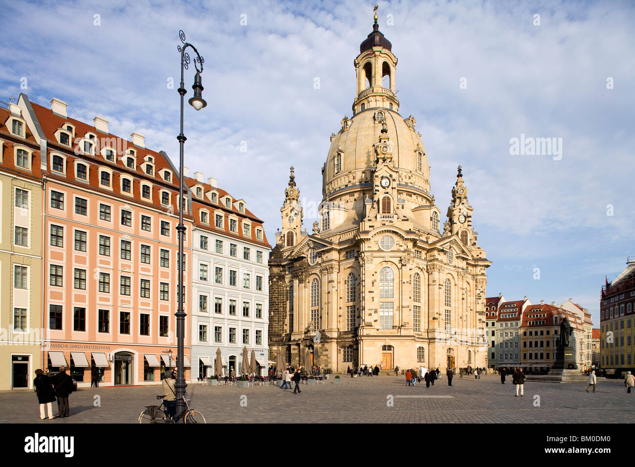 Neumarkt with the Dresdner Frauenkirche, Church of Our Lady, Dresden, Saxony, Germany, Europe Stock Photo