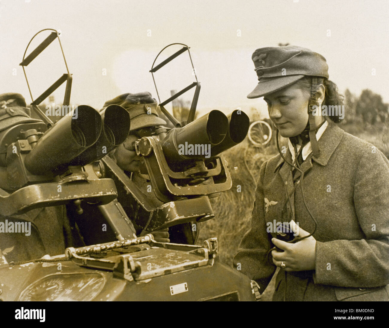 WORLD WAR II. German Army Air Defense. Female member. Stock Photo