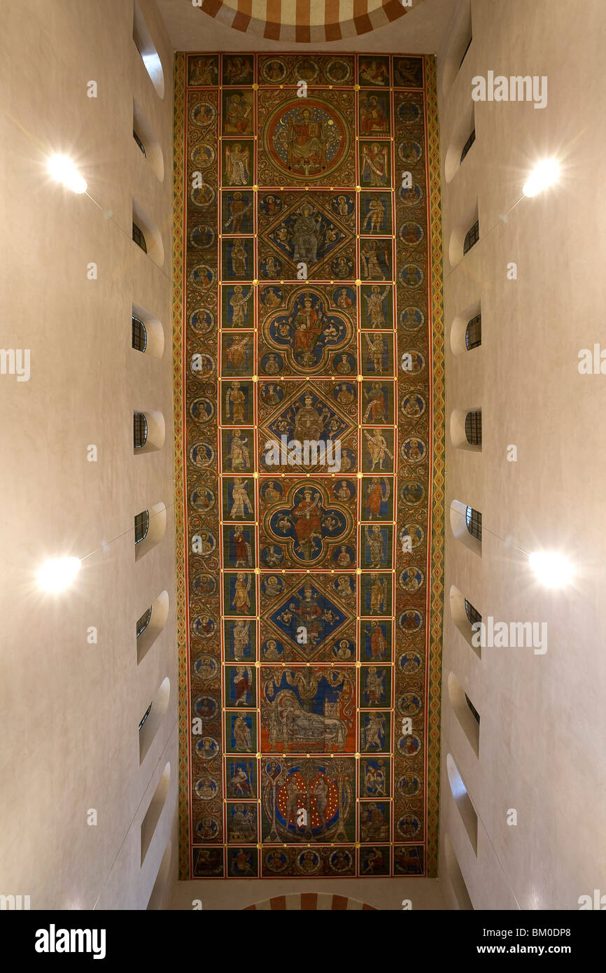 Painted roof of St. Michael's church, Hildesheim, also called ...