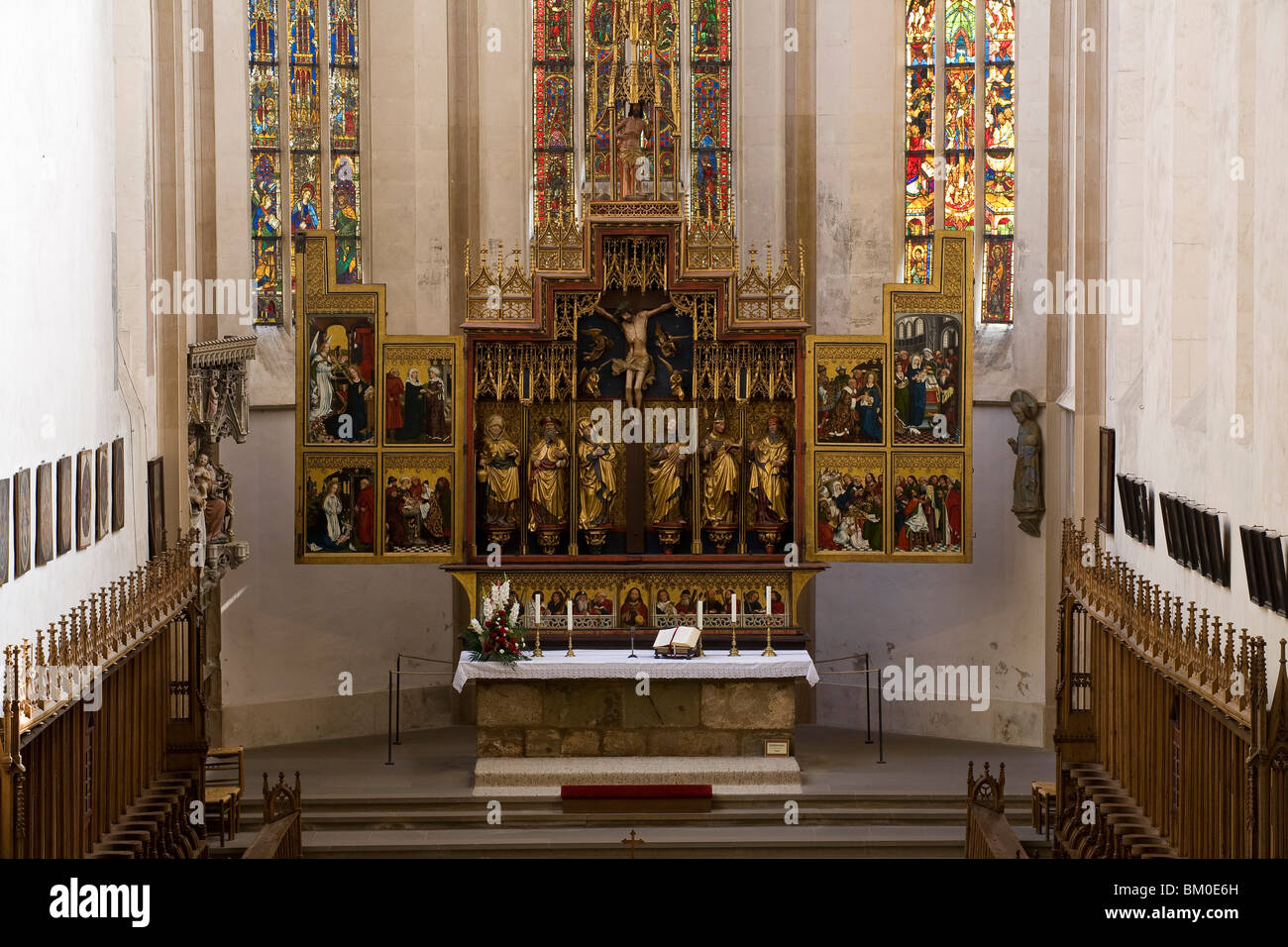 Twelve Apostles Altar in St. Jakob's church in Rothenburg ob der Tauber, Bavaria, Germany, Europe Stock Photo