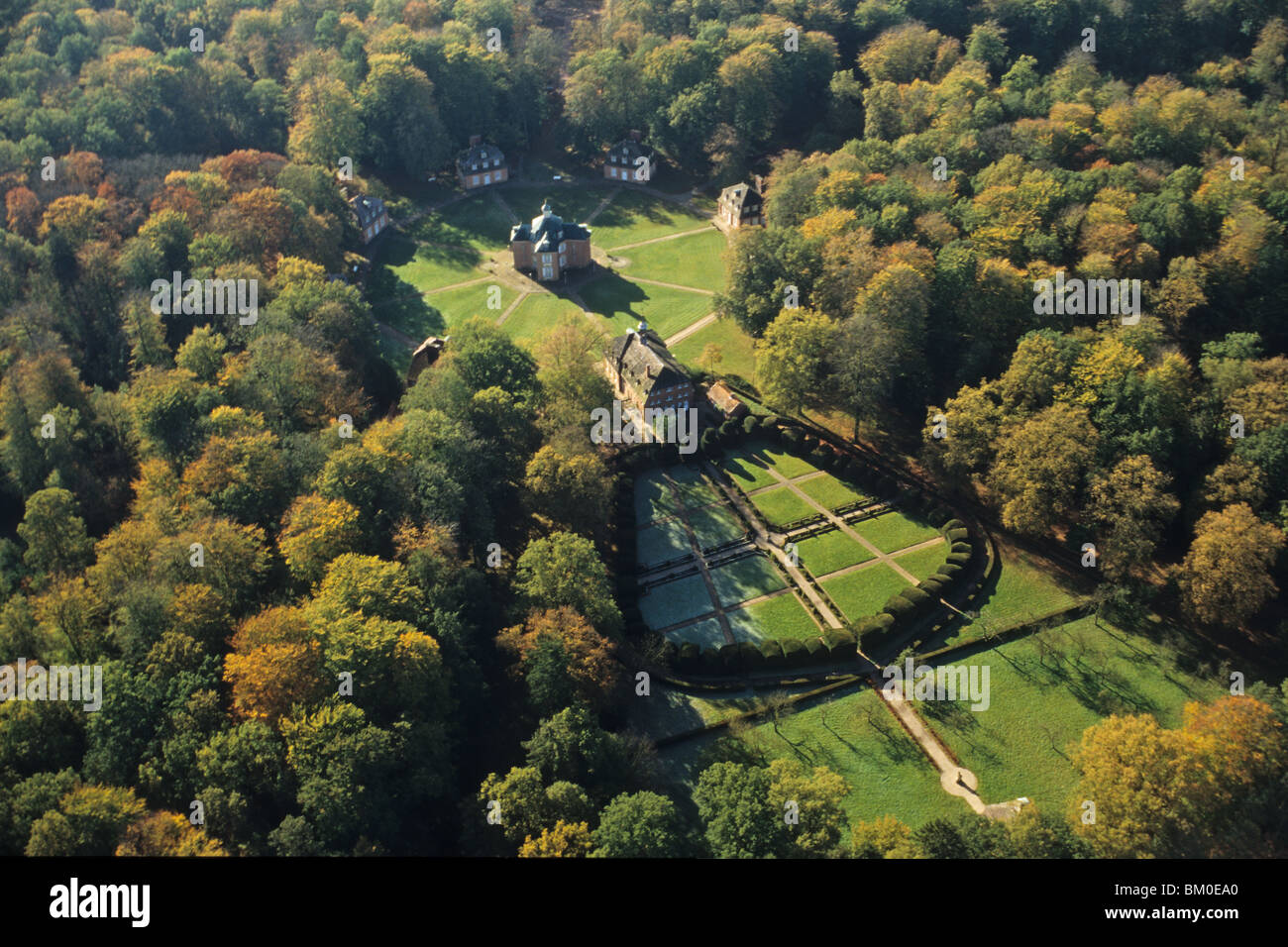 aerial photo Clemenswerth castle, hunting lodge, Soegel, Lower Saxony