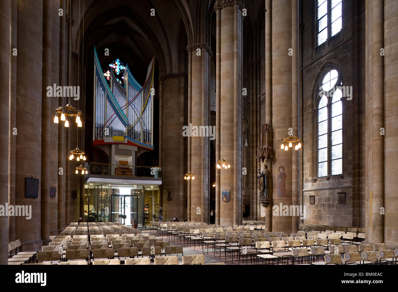 Interior view of the Elisabeth church in Marburg, Hesse, Germany, Europe Stock Photo