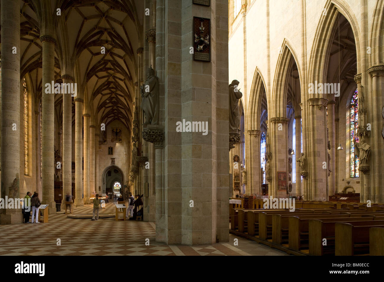 Interior view of Ulm Minster, Ulmer Muenster, Ulm, Baden-Wuerttemberg, Germany, Europe Stock Photo