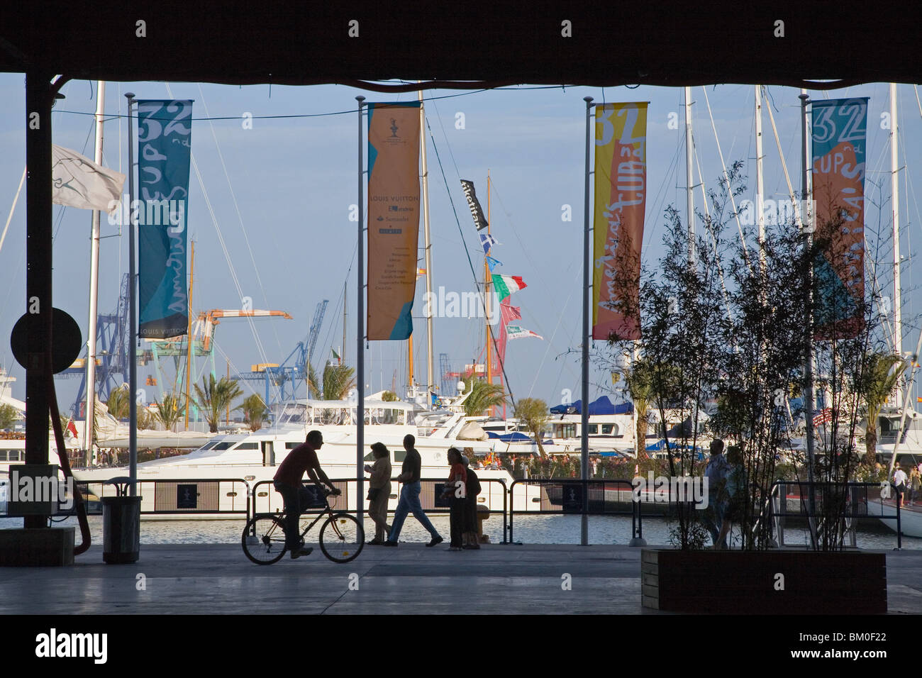 yachting harbour, United Internet Team Germany, Americas Cup 2007, Valencia, Spain Stock Photo