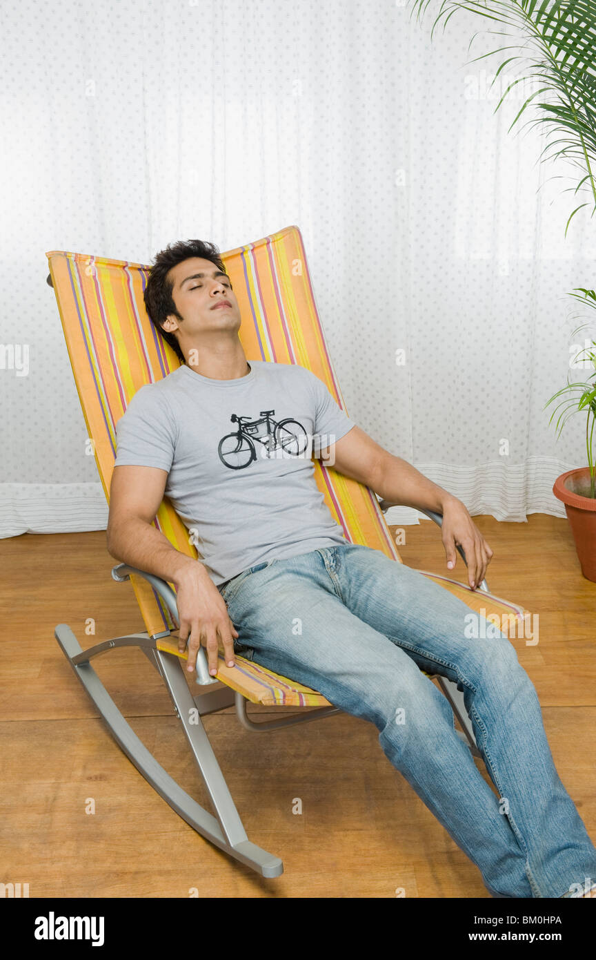 Man Sitting On Rocking Chair High Resolution Stock Photography and ...