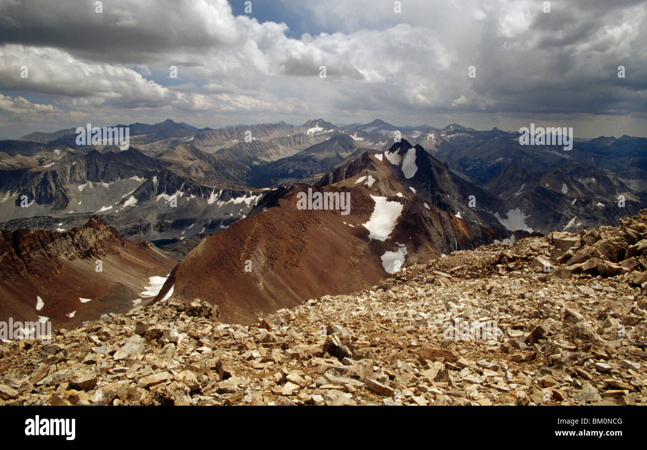 High angle view of a mountain range, John Muir Wilderness, California, USA Stock Photo