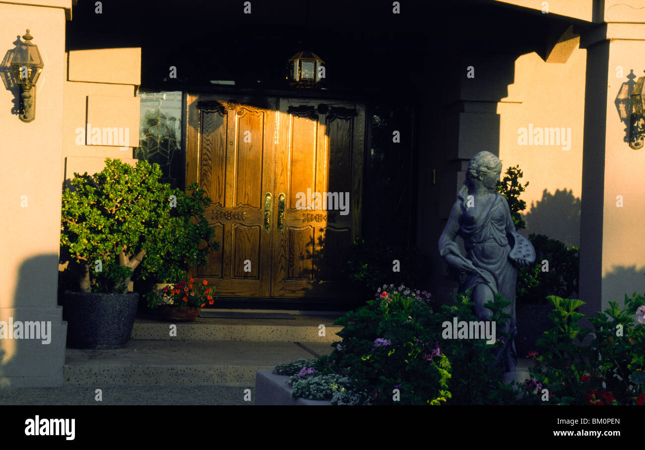 Entrance of a house, Saratoga, California, USA Stock Photo Alamy