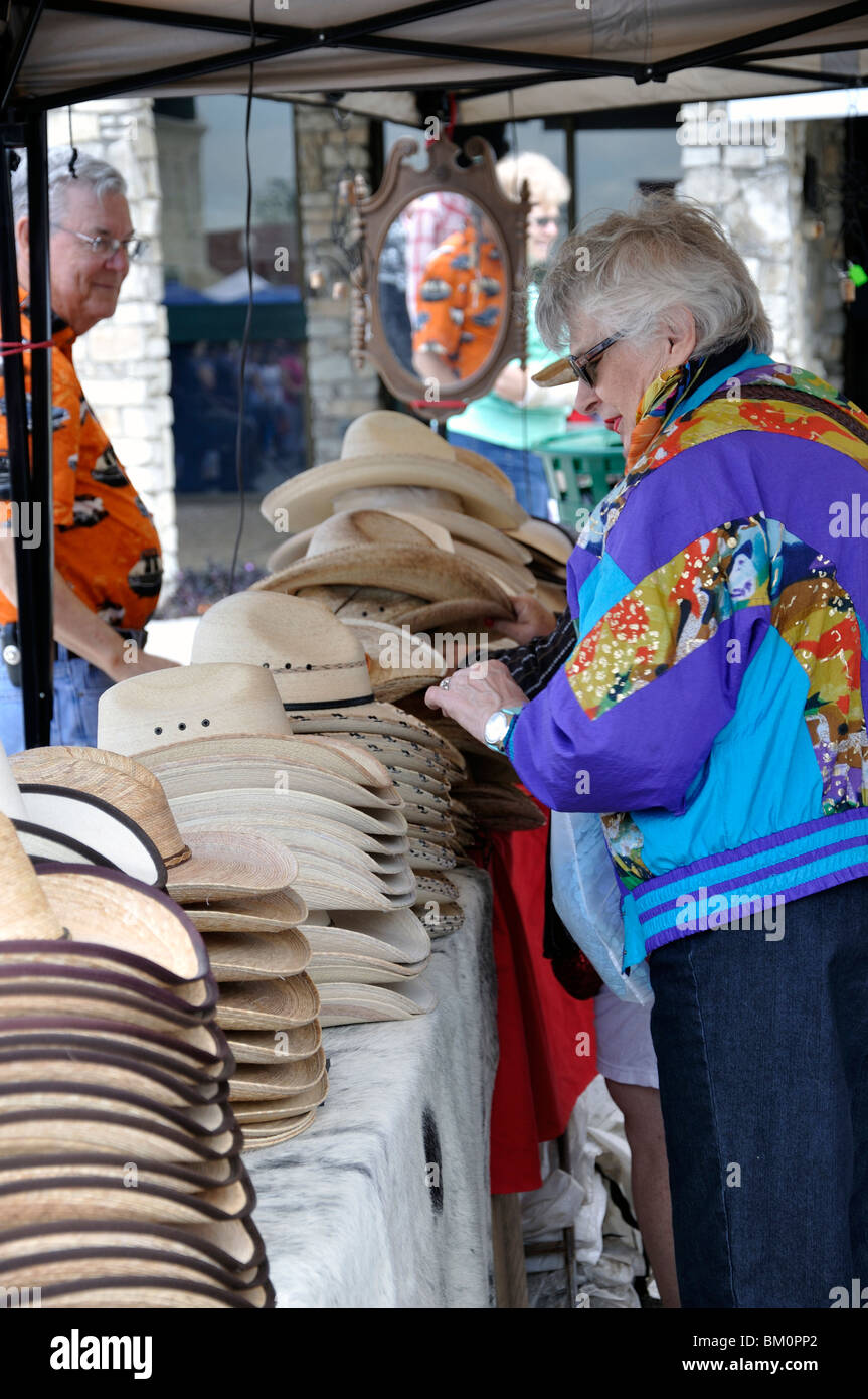 Cowboy hats, Texas, USA Stock Photo - Alamy