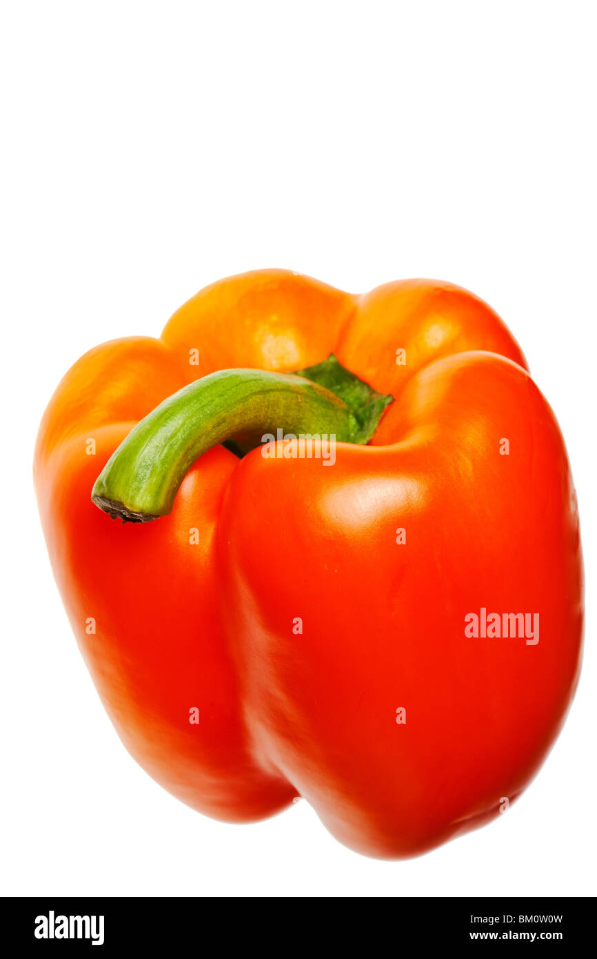 red pepper isolated on pure white background Stock Photo