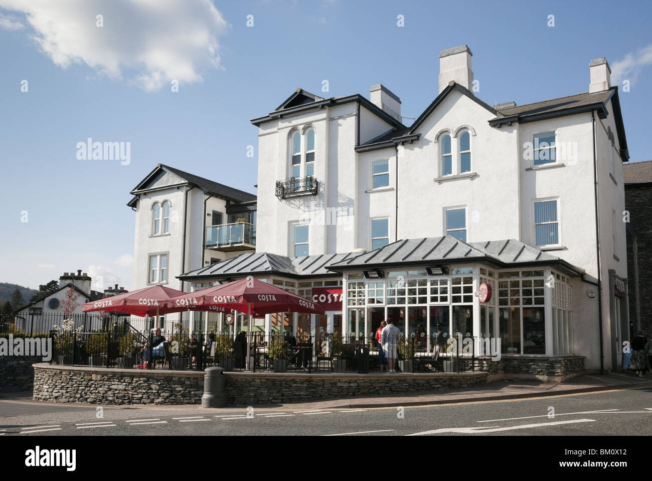 Bowness on Windermere, Cumbria, England, UK. Costa Coffee cafe with