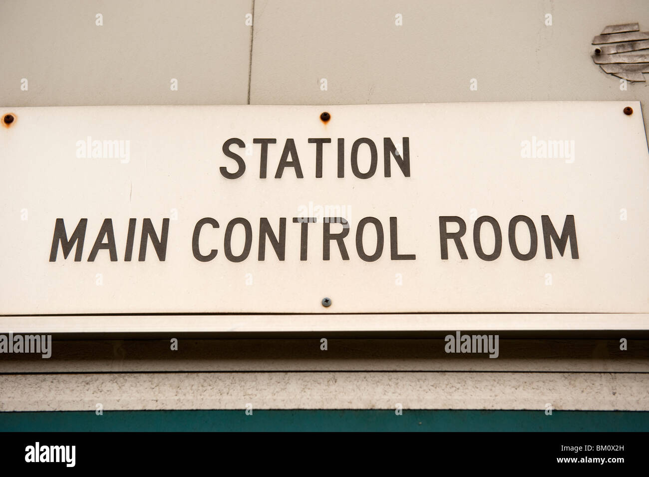 Station Main Control Room Sign Stock Photo - Alamy
