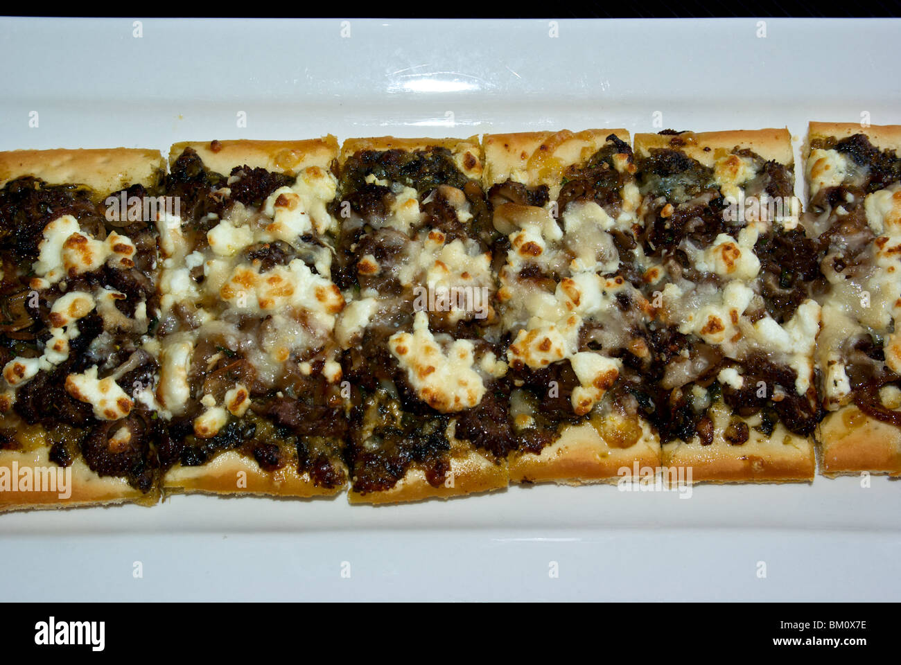 Small platter sharing plate gourmet wild morel mushroom flat bread
