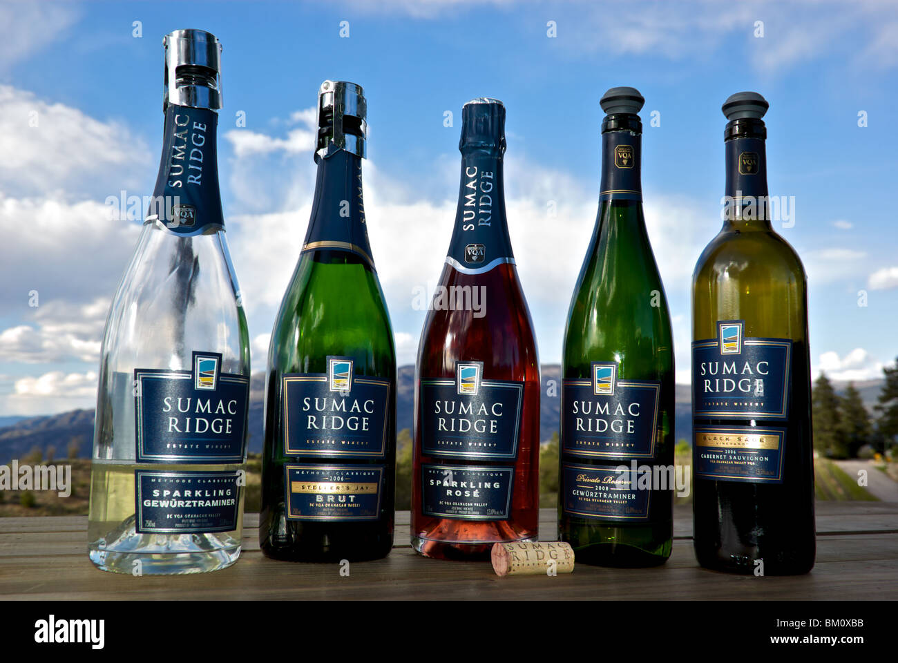 Selection of Okanagan Valley still and sparkling wines from Sumac Ridge