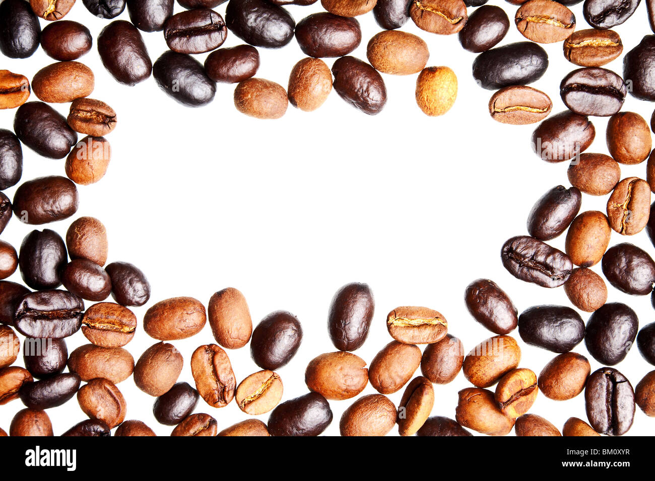 coffee beans isolated on a white background Stock Photo - Alamy