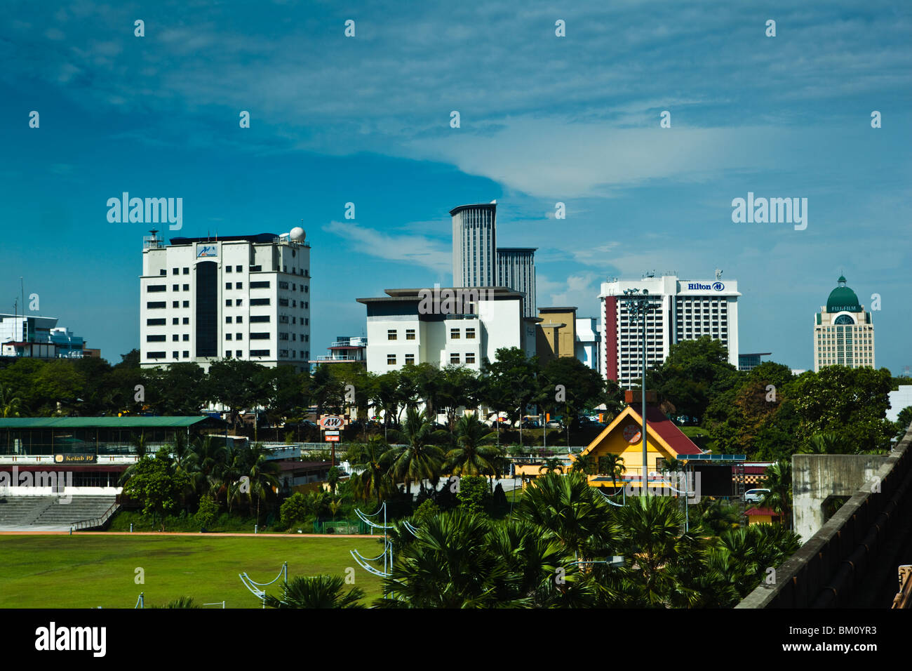 Petaling Jaya from the LRT. Stock Photo