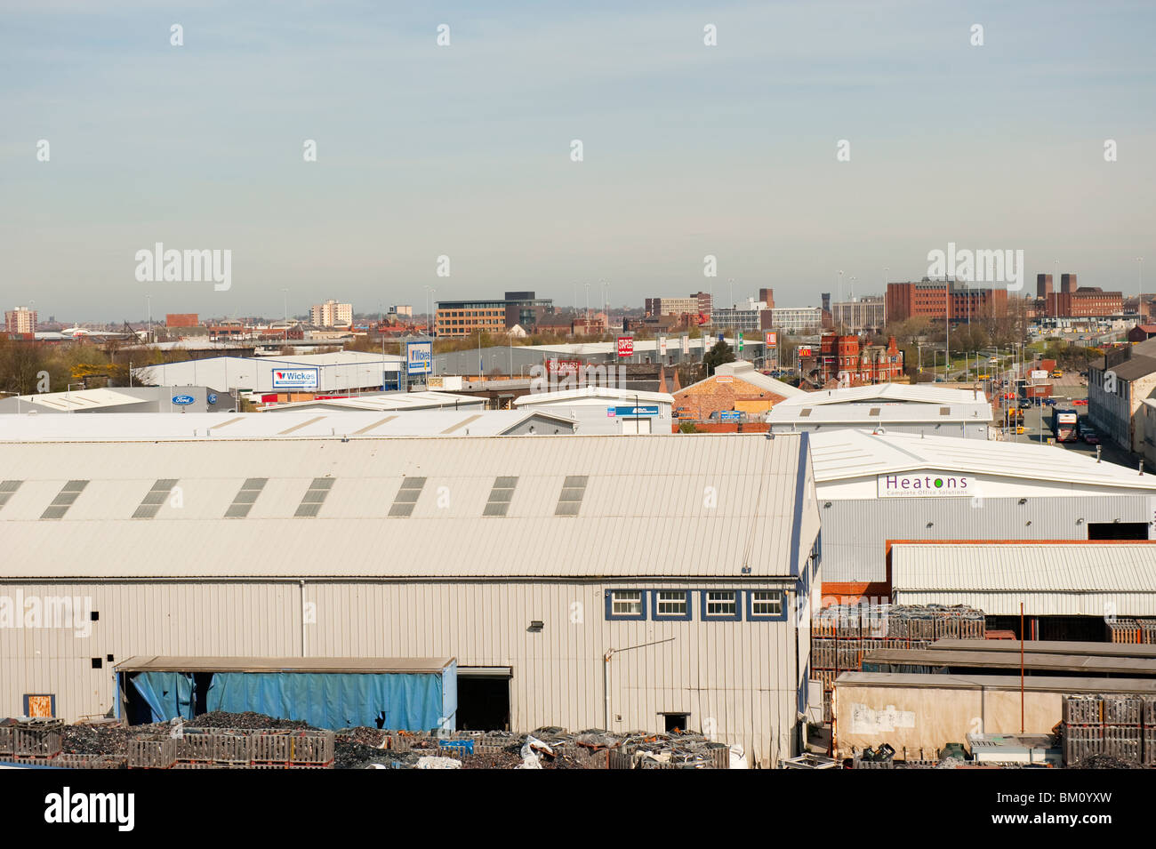 Birkenhead and Rock Ferry Skyline Wirral UK Stock Photo Alamy