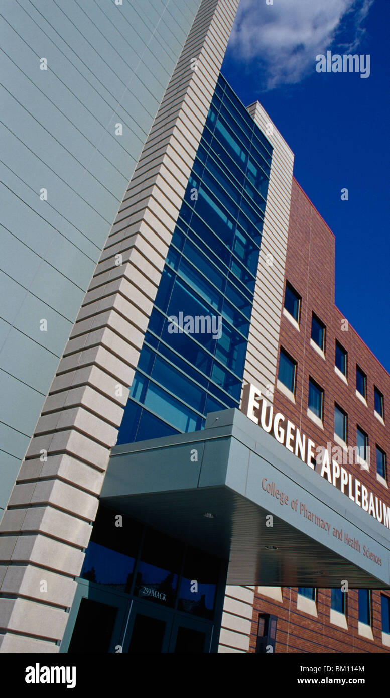 Low angle view of a university building, Wayne State University, Detroit, Michigan, USA Stock Photo