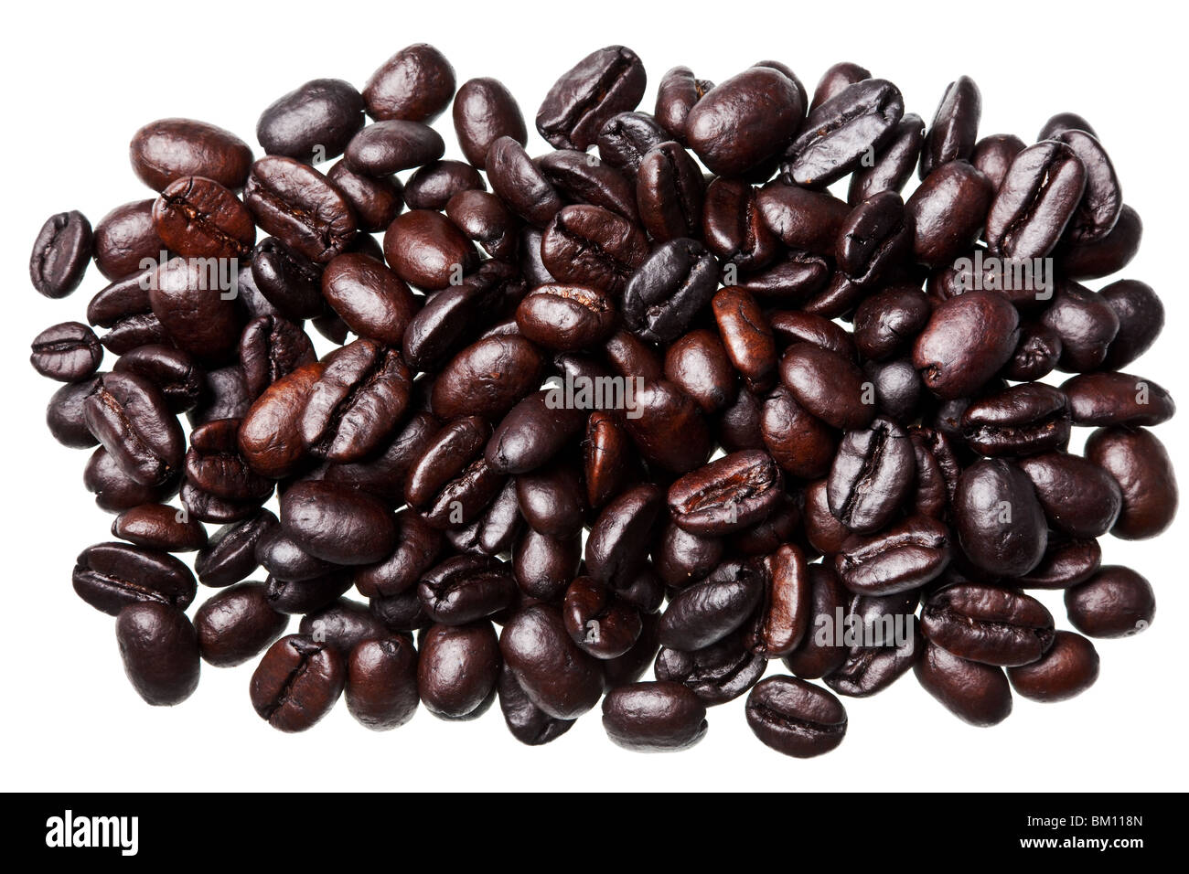 Coffee beans on white background Stock Photo - Alamy