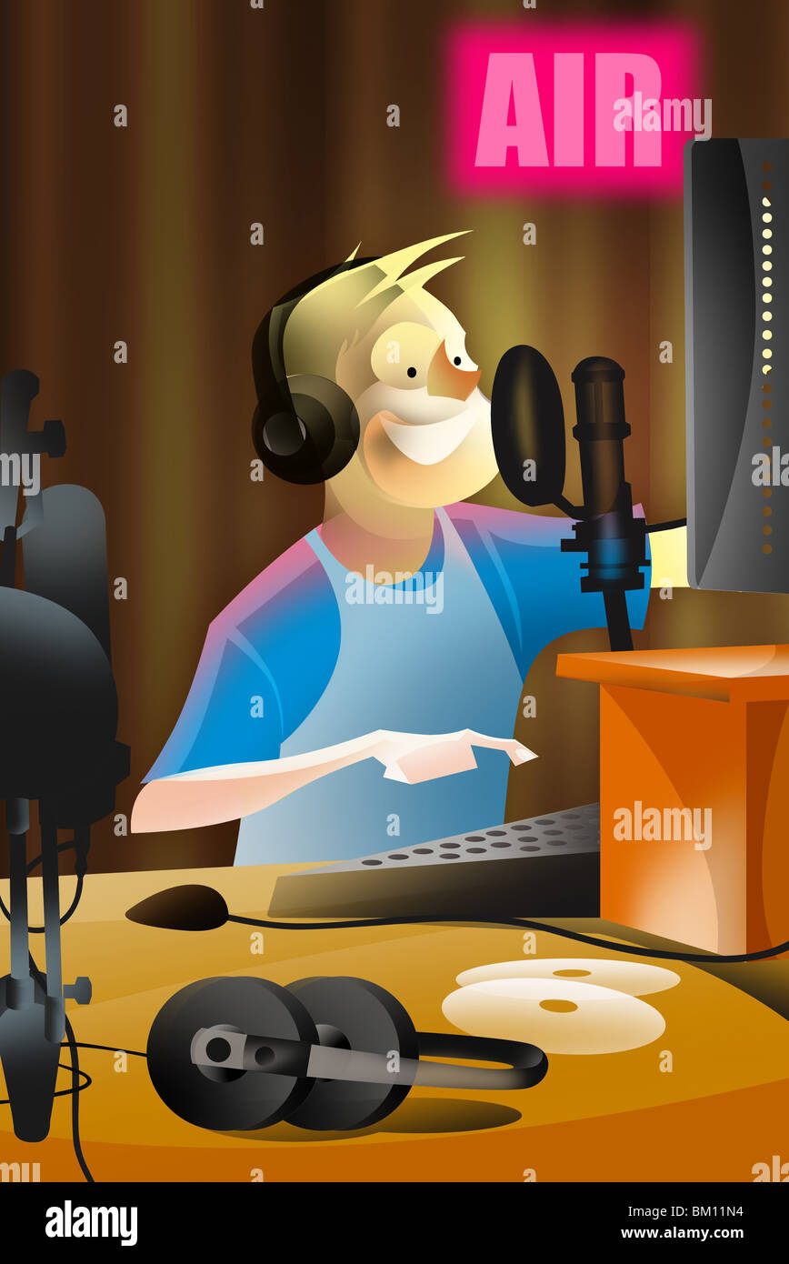 Radio jockey Stock Photo Alamy