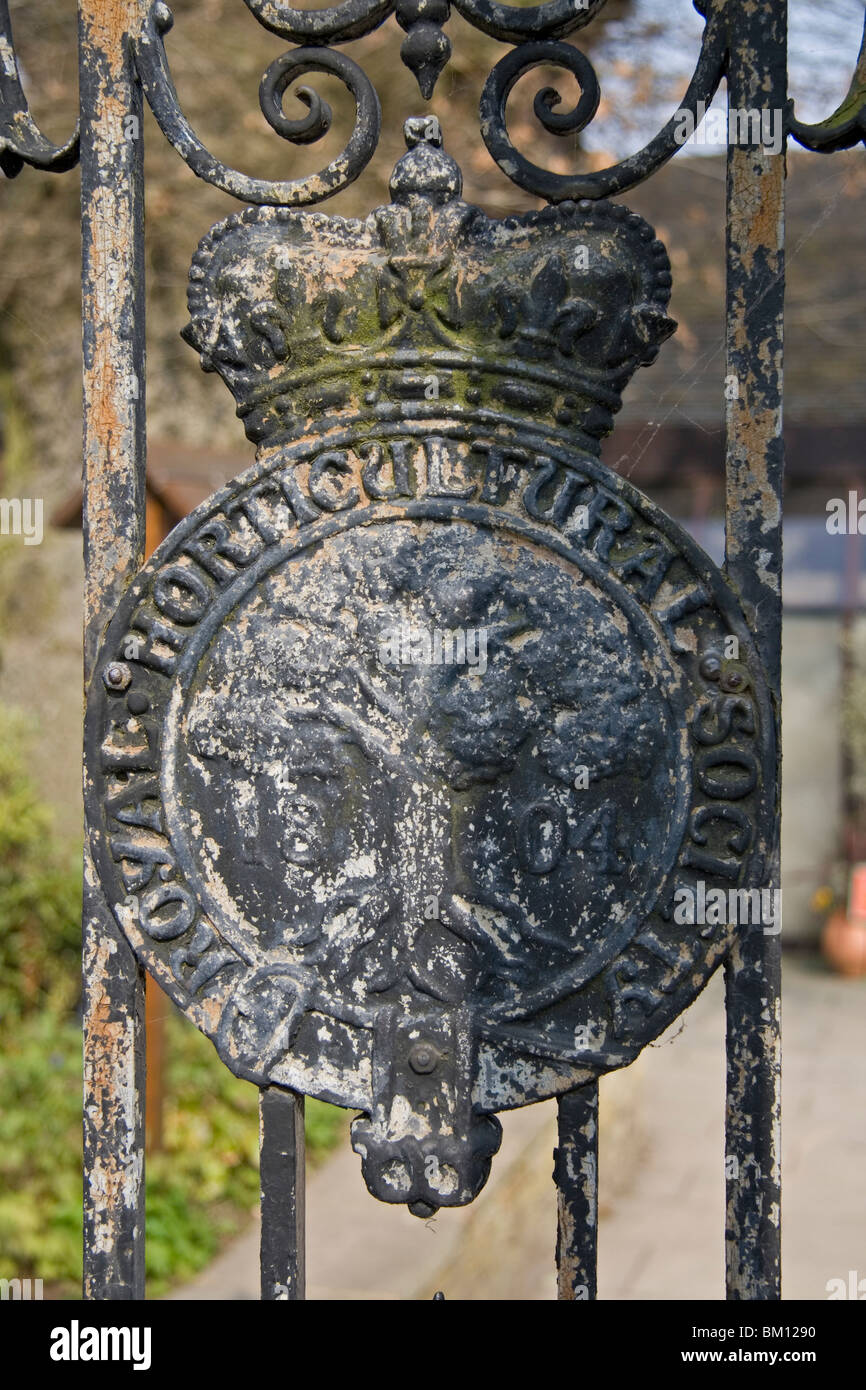 Royal Horticultural Society badge; Wisley, Surrey Stock Photo