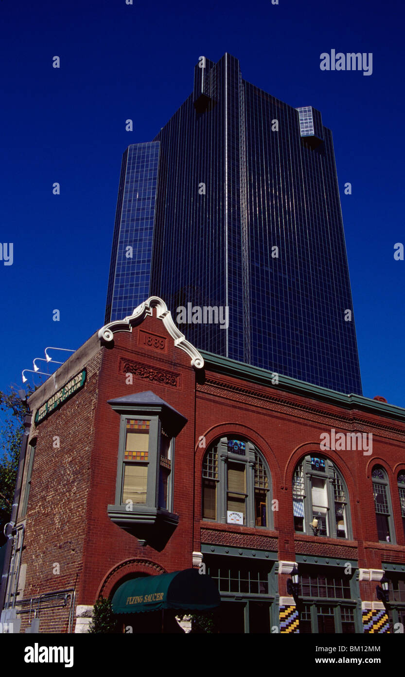Commercial buildings in a city, Land Title Building, City Center Tower