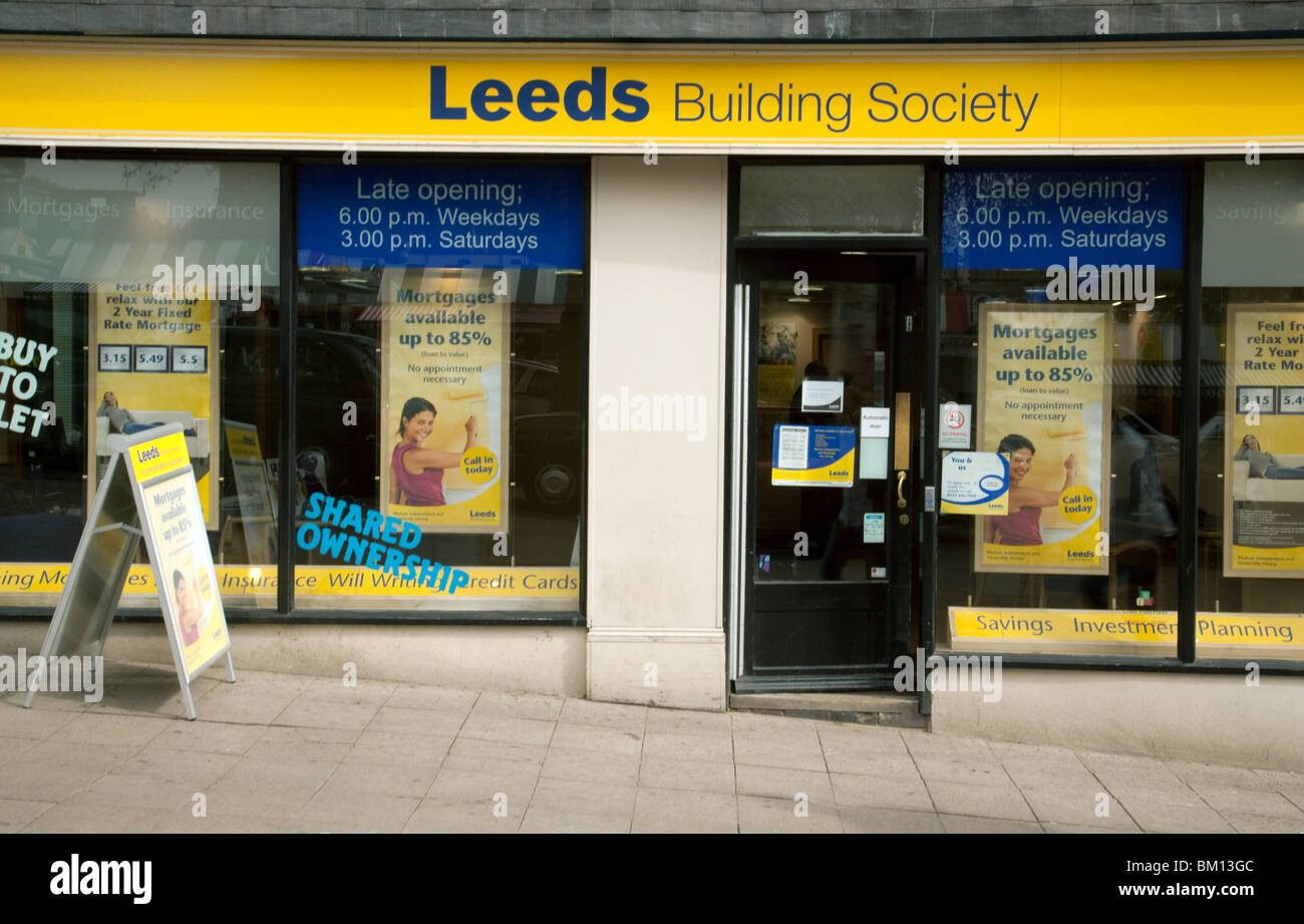 Leeds Building Society, Norwich Branch, Norfolk, East Anglia, UK Stock