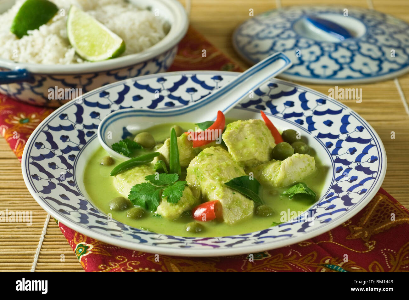Chicken thai green curry rice hi-res stock photography and images - Alamy