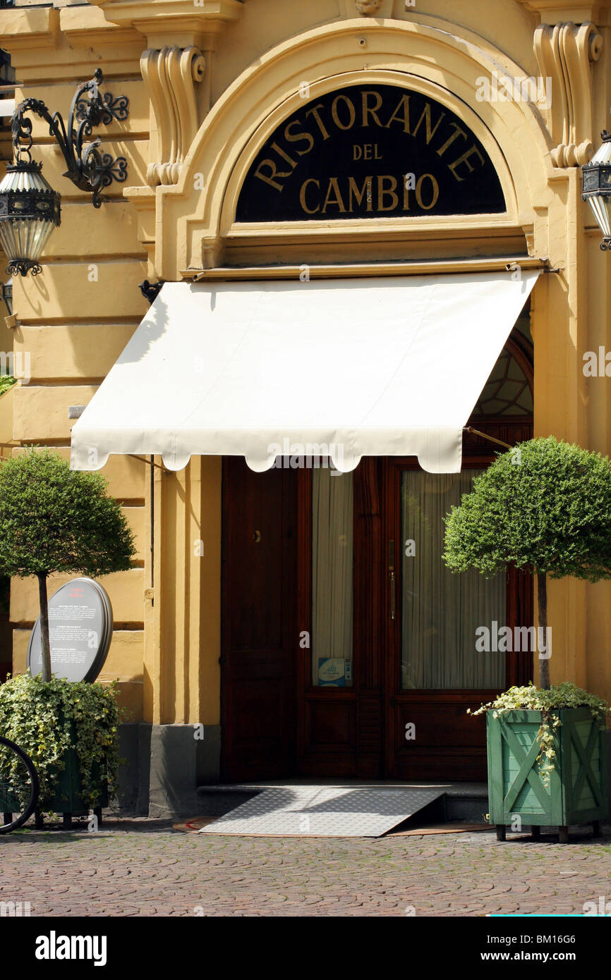 Ristorante del Cambio restaurant, Piazza Carignano square, Turin, Piedmont, Italy, Europe Stock Photo
