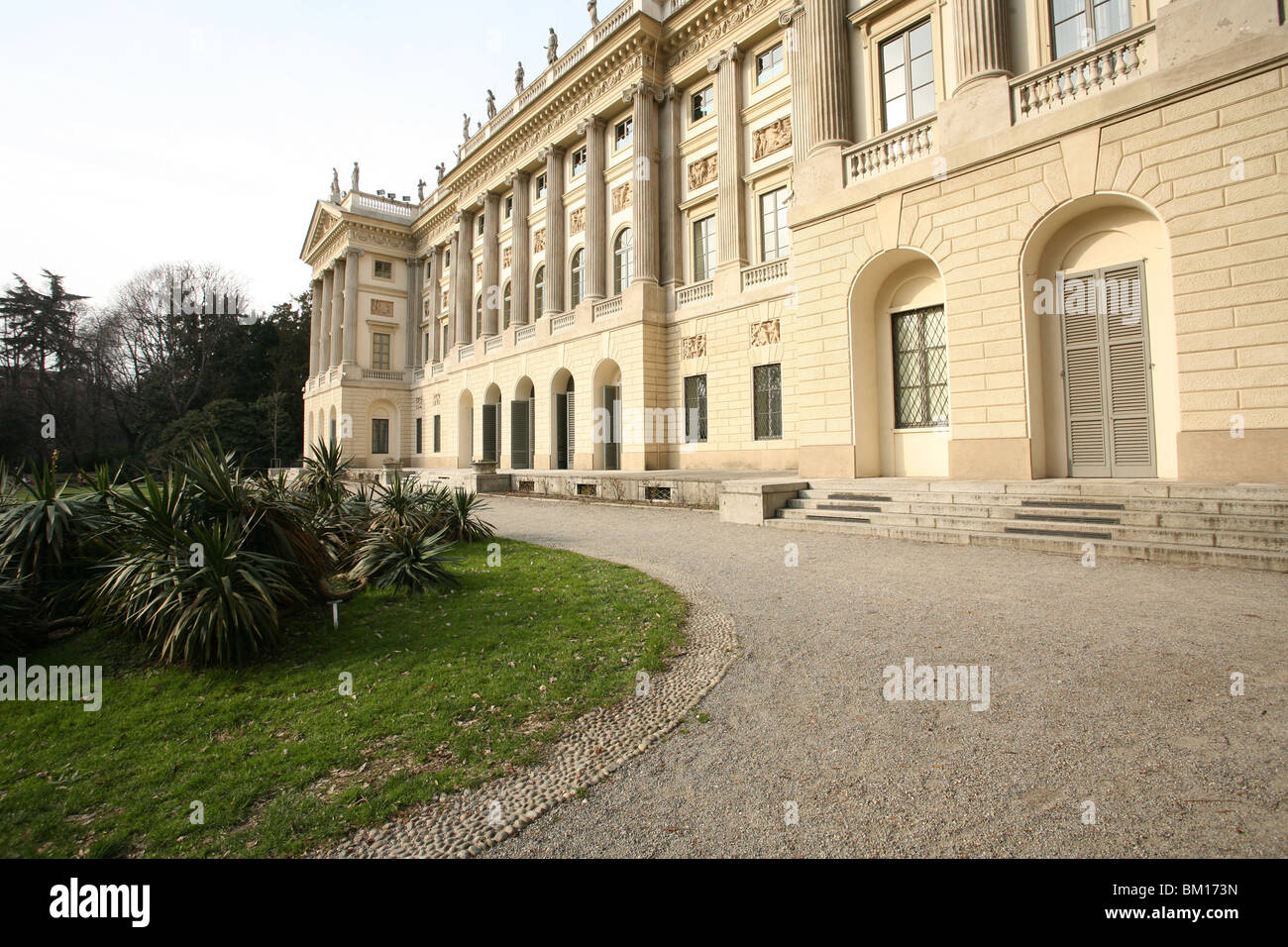 Façade, Modern Art Museum, Villa Reale, Galleria d'Arte Moderna, Via Palestro 16, Milan, Lombardy, Italy, Europe Stock Photo