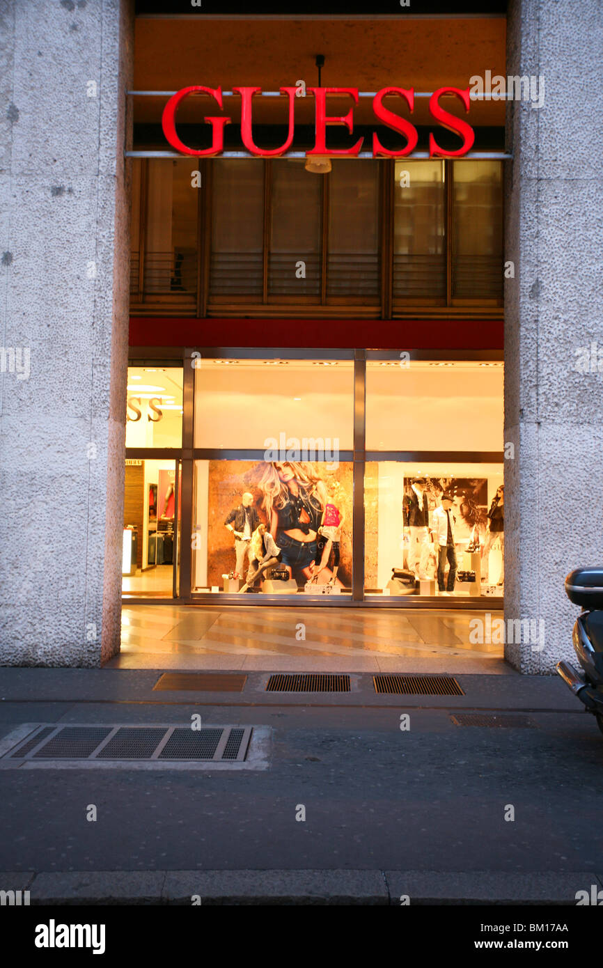 Guess shop, Piazza San Babila square, Milan, Lombardy, Italy, Europe Stock  Photo - Alamy