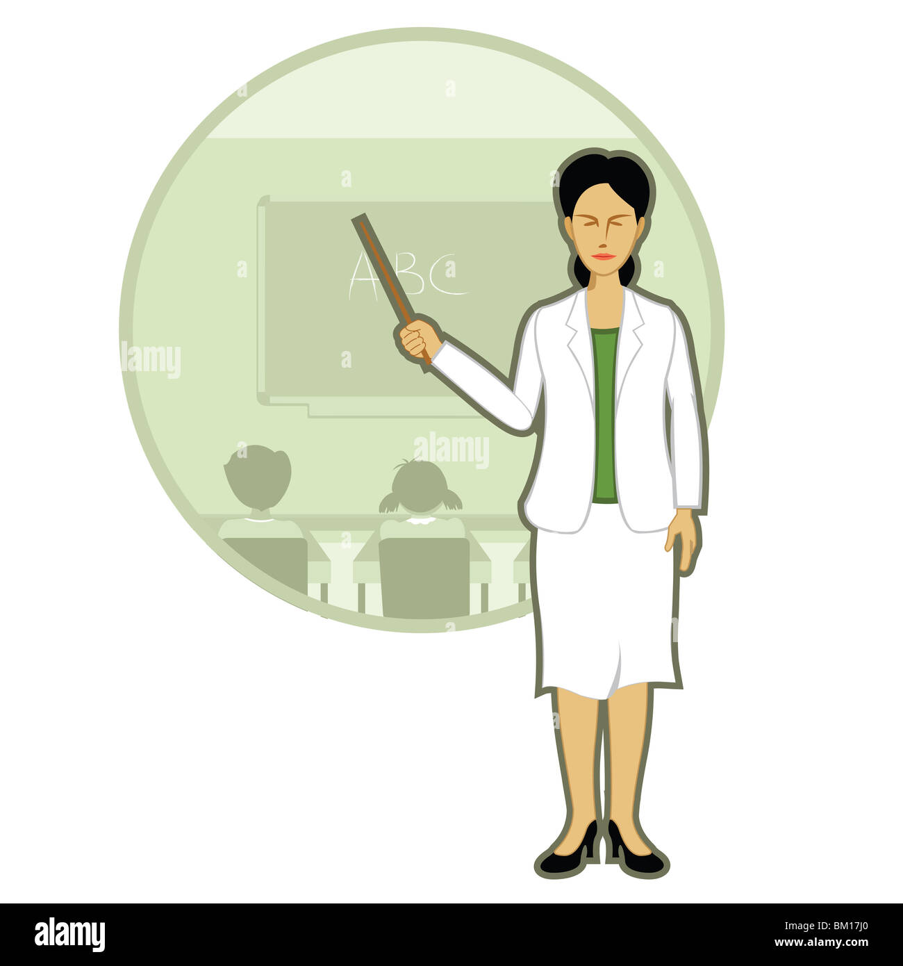 Teacher classroom woman school education Cut Out Stock Images