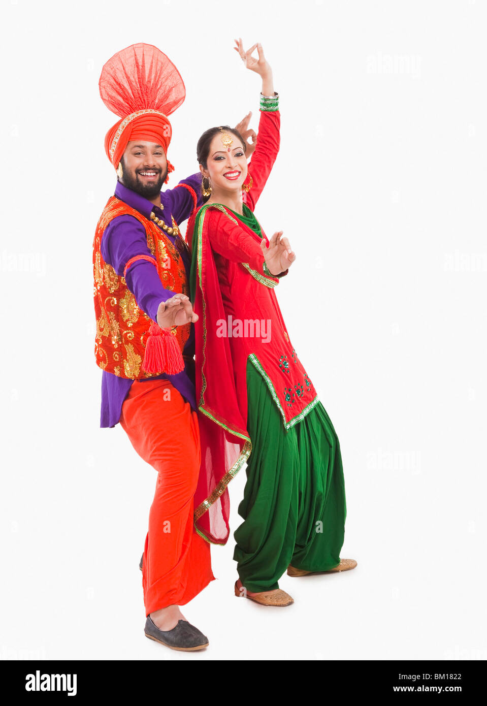 Bhangra The Traditional Folk Dance From Punjab In North India Stock ...