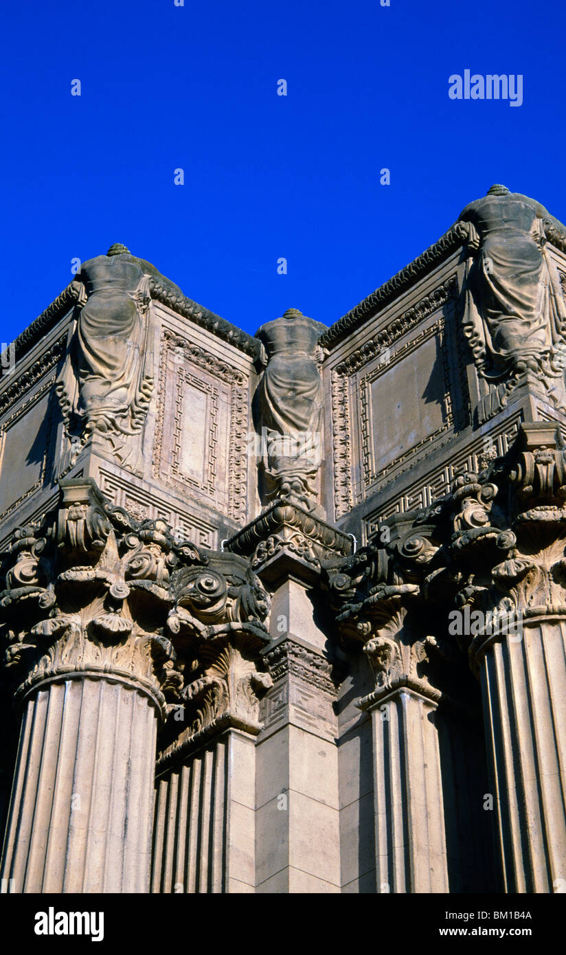 Low angle view of a building, Palace of Fine Arts, San Francisco, California, USA Stock Photo