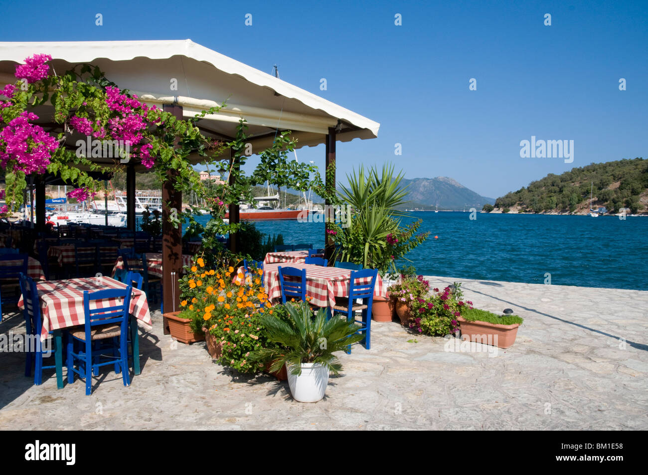 Taverna, Vathi, Meganisi, Ionian Islands, Greek Islands, Greece, Europe ...