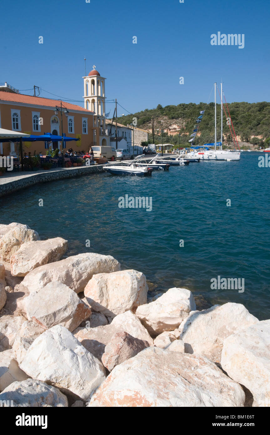 Vathi, Meganisi, Ionian Islands, Greek Islands, Greece, Europe Stock Photo