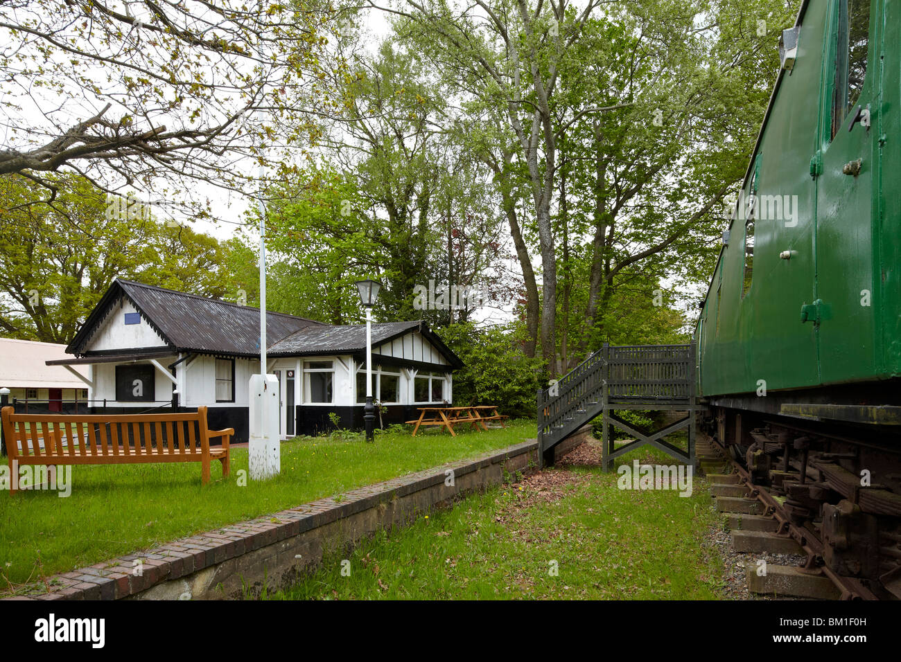The Old Railway station Bisley Camp, Surrey Stock Photo Alamy