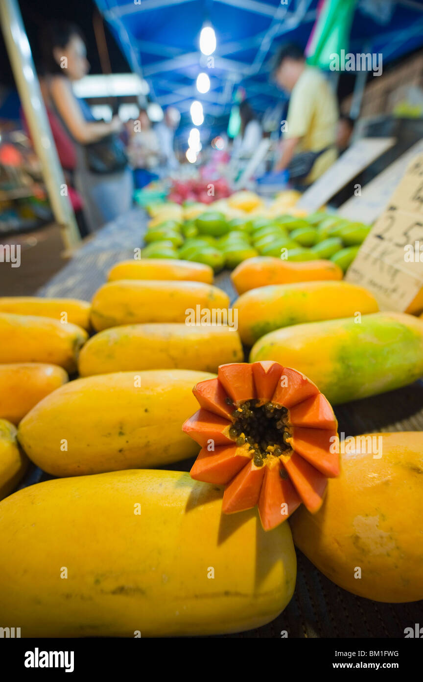 Papaya fruit, Bangsar Sunday night market, Kuala Lumpur, Malaysia