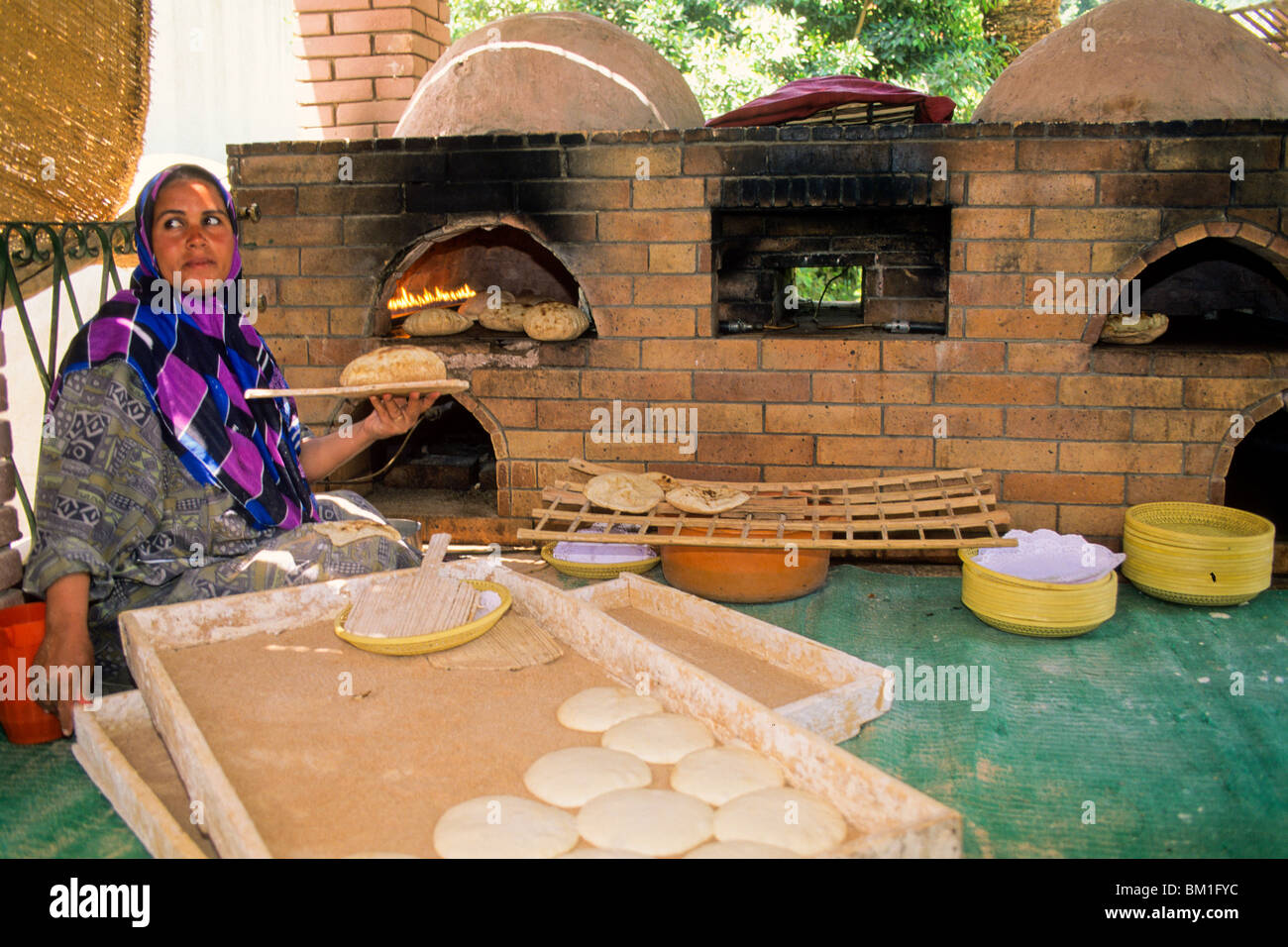 Arabic bread, Cairo, Egypt, North Africa, Africa Stock Photo Alamy