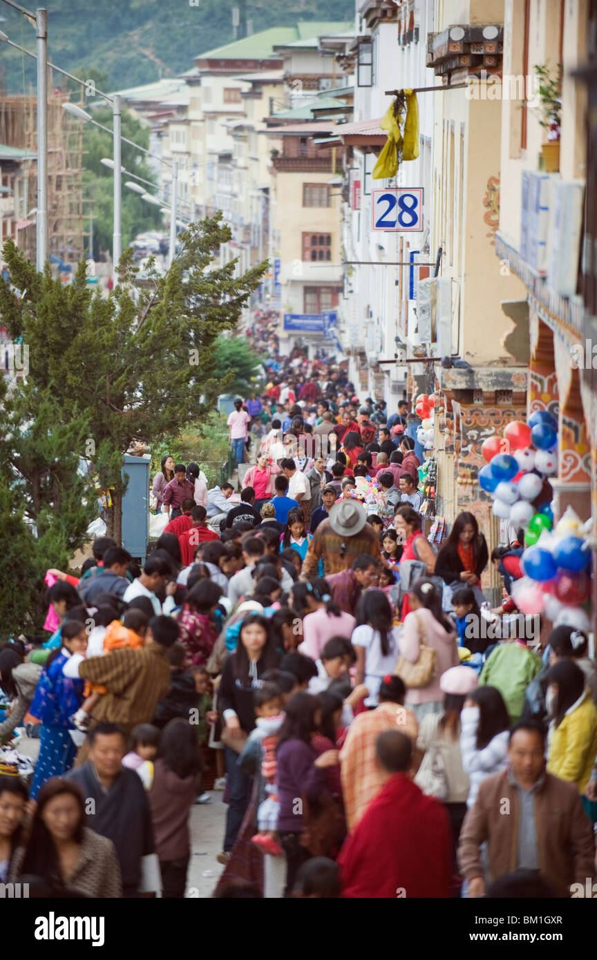 Festival period street market, Thimphu, Bhutan, Asia Stock Photo - Alamy
