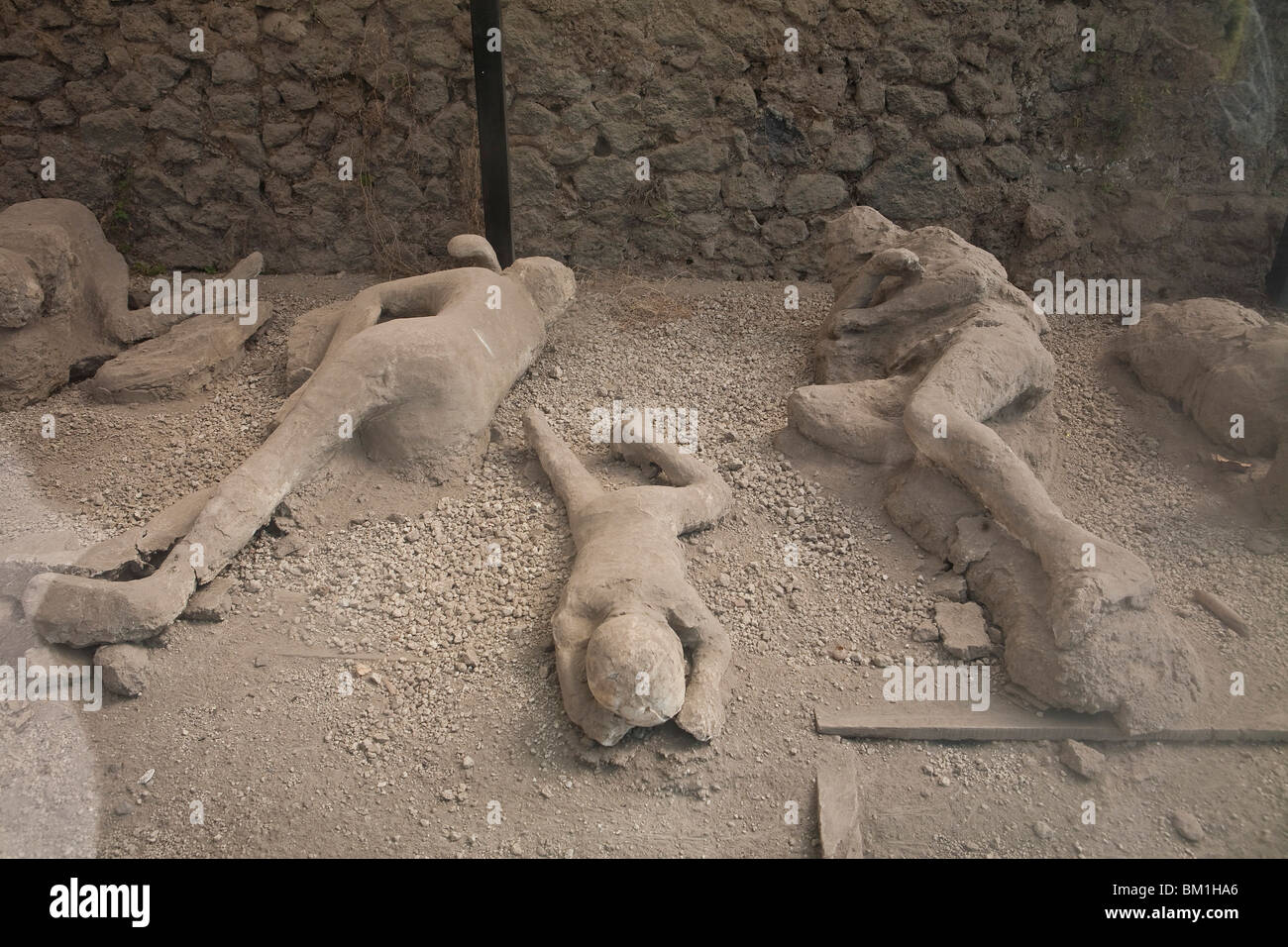 Plaster victim of Pompei UNESCO World Heritage Site 